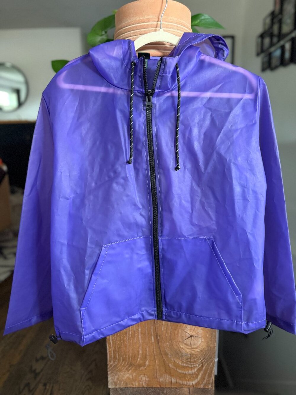 Transluscent Purple Rain Jacket - Size S